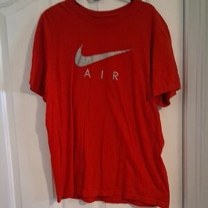 Nike Red Tee with Silver Logo